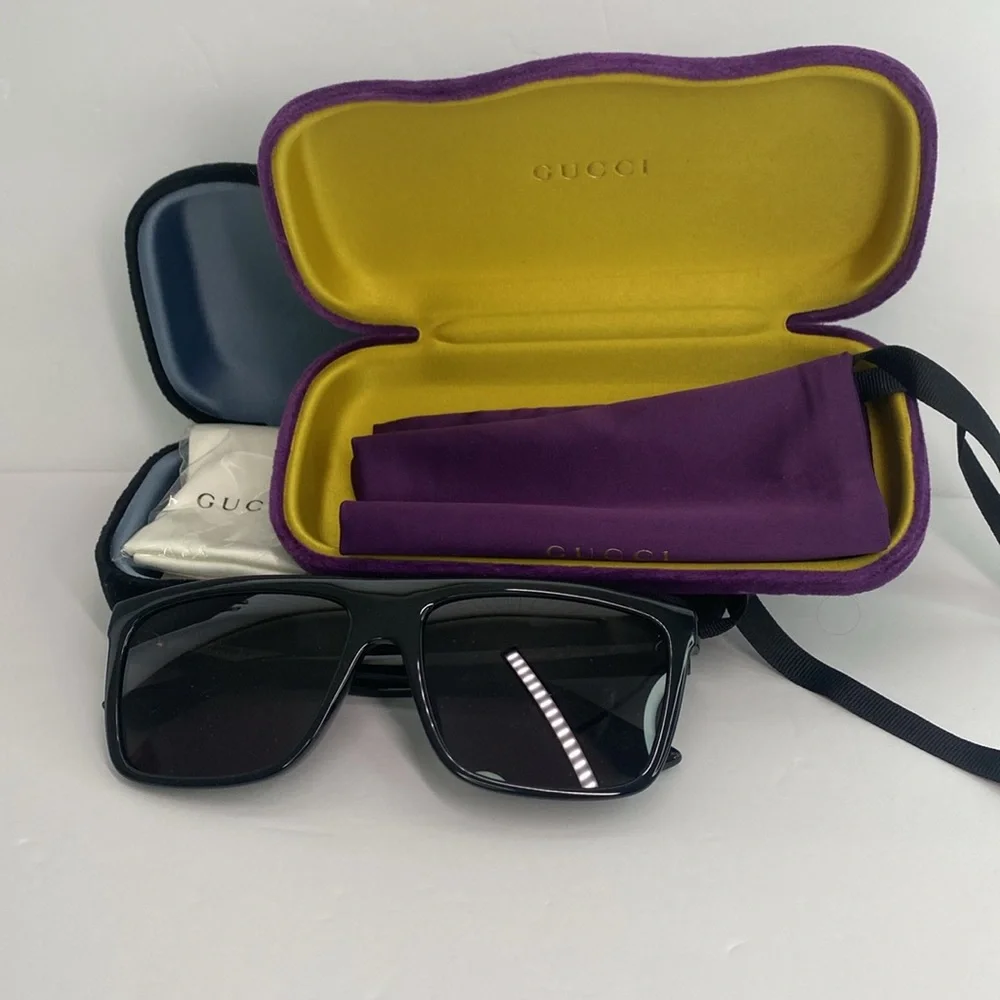 💯- New  Authentic Gucci Grey Browline Men's Sunglasses GG0748S 001 59.